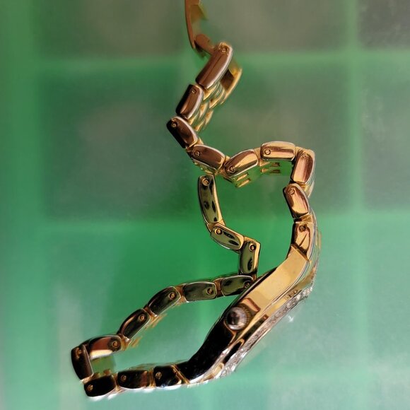 Beautiful Vintage EJ Quartz watch with rhinestones (runs GREAT) 7'' band - Picture 6 of 10